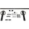 Ekena Millwork Premium Wagon Wheel Strap Barn Door Hardware Set w/ 7' Track for 2 1/4" Doors, Arch Bronze GB600157HWAB - alternate 1
